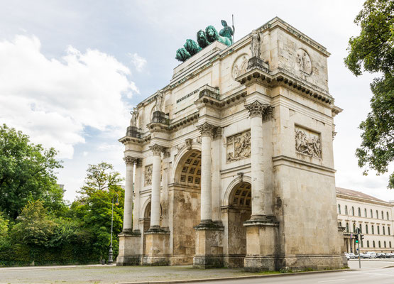 The Siegestor (Victory Gate) in Munich (Germany, Bavaria) Copyright manfredxy