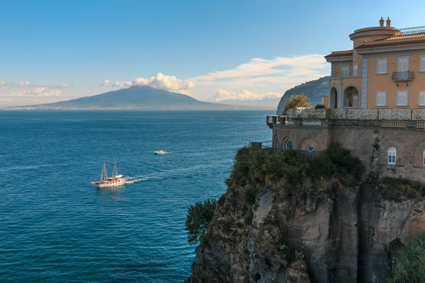 Sailboat and motor boats are sailing in the bay near Sorrento, Italy - Copyright Mark Sivak