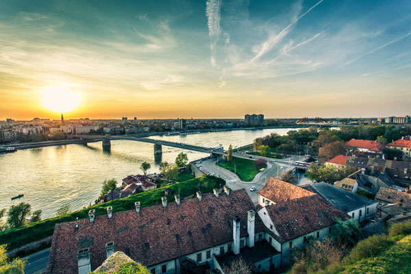 Cityscape from of Novi Sad. Horizontal image. Copyright Slobodan Kunevski