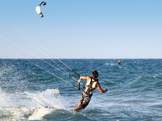 Kite surfer at Cullera beach in Valencia province, Spain - Copyright Ana del Castillo