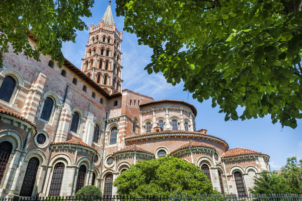 Basilica of St. Sernin is a landmark in Toulouse, France. Copyright Elena Elisseeva