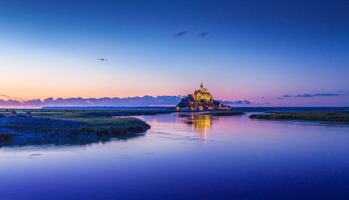 Beautiful view of the famous Mont Saint-Michel historic tidal island in Normandy, northern France - Copyright canadastock