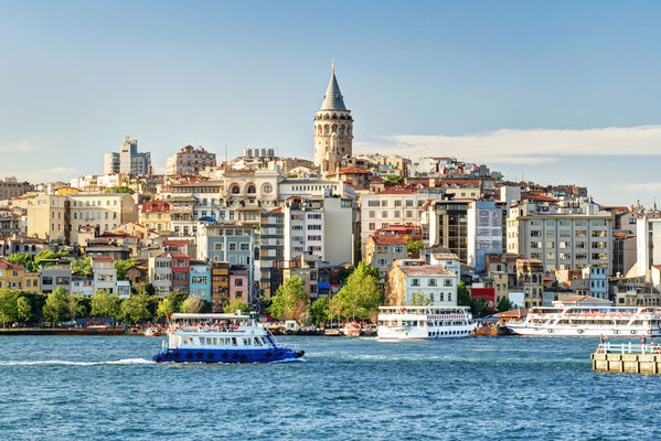 Cityscape with Galata Tower over the Golden Horn in Istanbul, Turkey - Viacheslav Lopatin