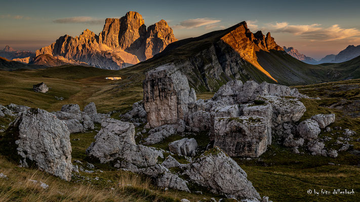 kurz vor Sonnenuntergang, Dolomiten