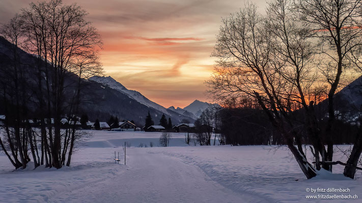 Sonnenuntergang, Reckingen