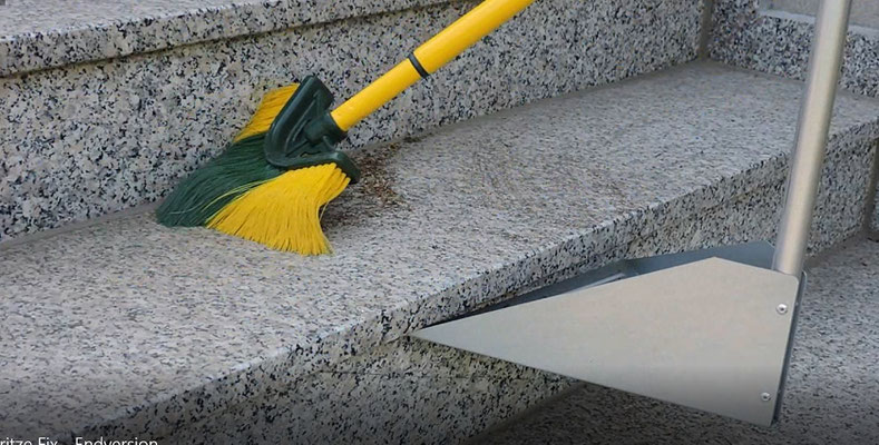 Treppenstufen sind schnell gesäubert