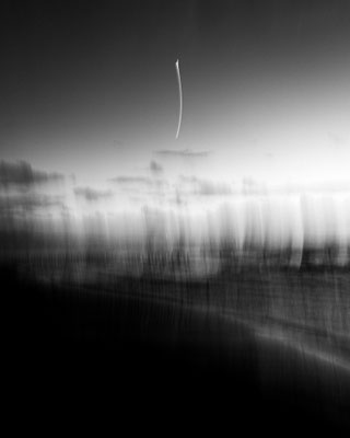 Intentional Camera Movement an der Ostsee, Schwarzweißfotografie, Kunst