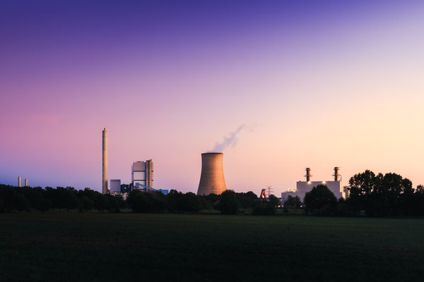 Das Heizkraftwerk der VW AG in Wolfsburg, fotografiert 2023