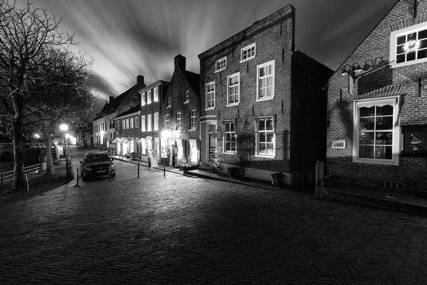 Langzeitbelichtung in Greetsiel in Ostfriesland, Schwarzweißfotografie