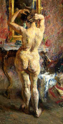 Umberto Veruda, Nudo di schiena, 1892 (Museo Revoltella)