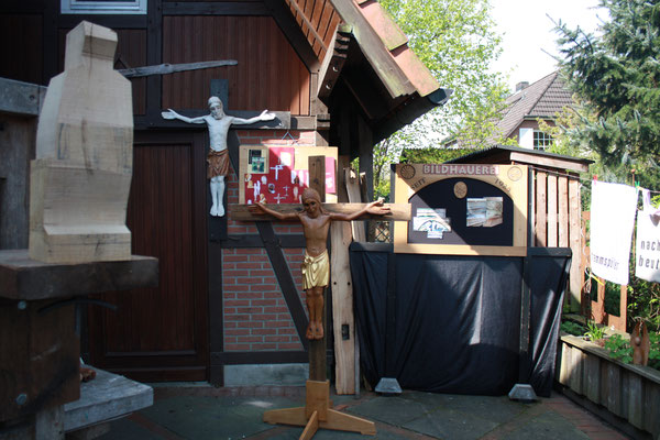  mobiler Romanischer Christus aus der Gemeinde St. Johannis in Soltau Ausstellung 1.Mai 2017