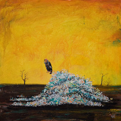 Boneyard, 24" x 24", acrylic on canvas, 2013