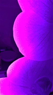 Detail: Lasermotiv mit LED-Beleuchtung