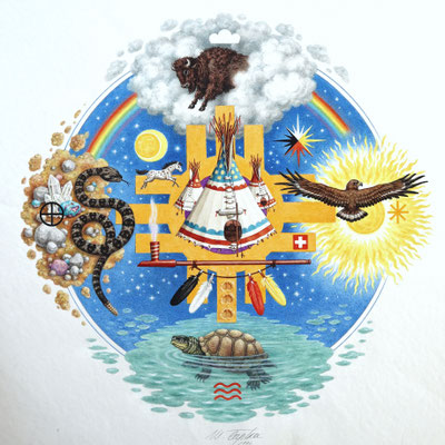 Lagerschild als Postkarte von Marian Capka
