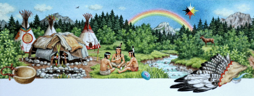 Lagergelände mit SH und Tipis