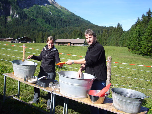 Das Küchenteam im Einsatz