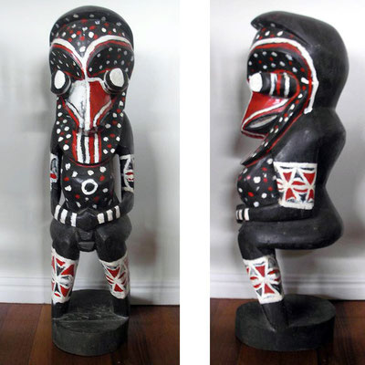 Ambrum Carving | Ambrum Island, Melanesia | Acrylic on Wood | H:700 x W:200 x D:260mm | Price: $650.00