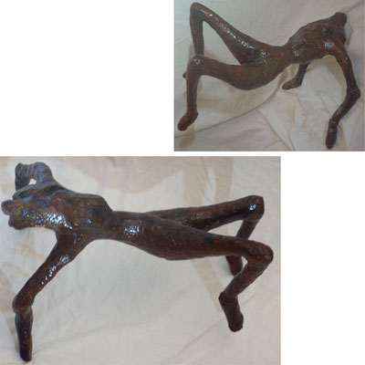 Artist: Roger Hose | "Arnhem I" | 2011 | Signed Hose '11 | This Mythical Creature is Made From Lemon Grass, Natural Pigments and French Polish | H:410 x W:290 x D:290mm | Price: $750.00