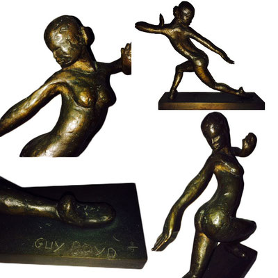 Artist: Guy Boyd | "Australia Dancer" | Bronze sculpture | Signed and Numbered Guy Boyd 8/9 | Circa 1973 | H:260 x W:300 x D:90mm | Price: $8,450.00