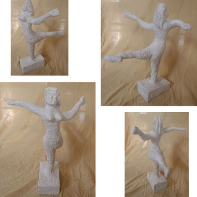 Artist: Roger Hose | "Ballet Woman" | 2012 | Signed Hose '12 | Cedar Saw Dust, Natural Pigments and French Polish | H:590 x W:350 x D:330mm | Price: $850.00