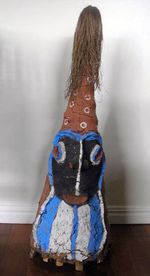Ambrum Mask | Ambrum Island, Melanesia | Acrylic on Fibre and Mud | H:750 x W:280 x D:280mm | Price: $650.00