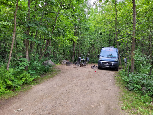 Unser Stellplatz im Minnesota Forest