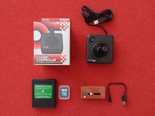 Cartucho Flash Atari UnoCart 2600 + (Tarjeta SD de 2Gb + estuche de plástico) + Emulación del Atari VCS