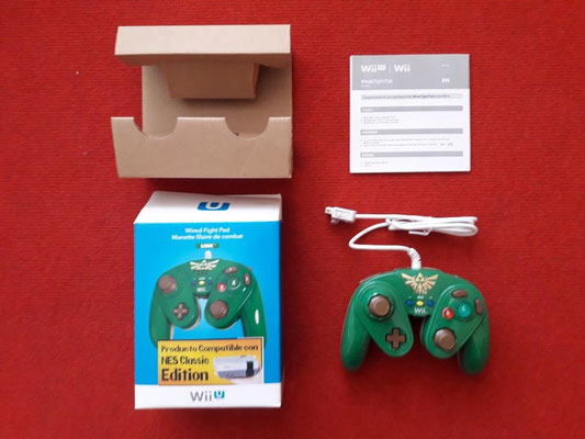 Wired Fight Pad Link (Wii Classic Controller, con forma de mando GameCube)