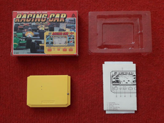 Contenido de la caja de mi Liwaco (Morioka Tokei) Electronic Hand Held Game - Racing Car (R-5020)