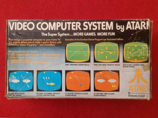 Caja de la Atari VCS (parte posterior)