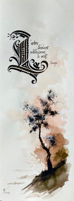 C223bis- 70x25 - encre et acrilique -VENDUE