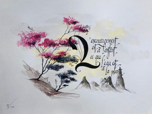 C103 - 50x60 - Encre et acrylique - OFFERTE