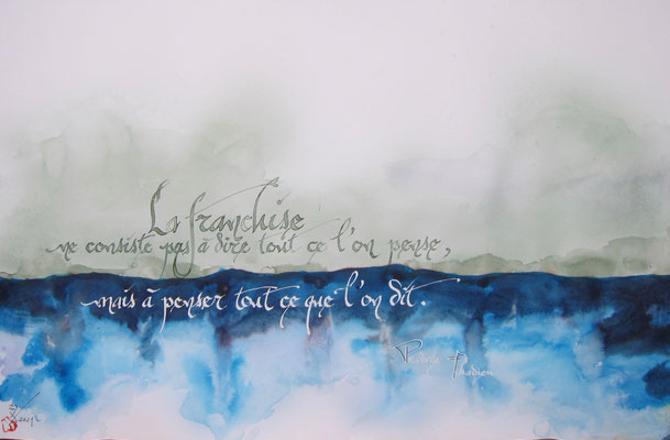 C160 - 32x50 - Encre et fond travaillé - 40€ 