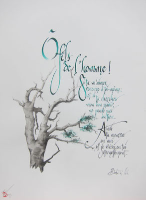 C207 - 50x35 - Encre et décors - OFFERTE