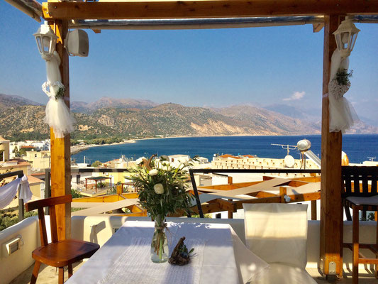 a lovely wedding location with a bautiful view over the Lybian Sea