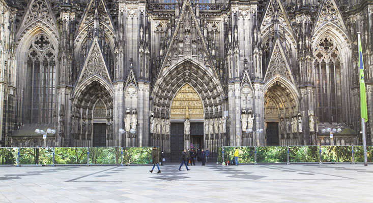 Embassy of Trees,Klimakunst, Fotoinstallation vor dem Weltkulturerbe Kölner Dom, ©Ellen Bornkessel