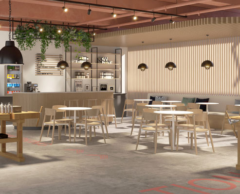 Mall of Design Berlin, Konzept Gastronomie und Designkiosk,  in Kooperation mit Lisa Krohn-Grimberghe