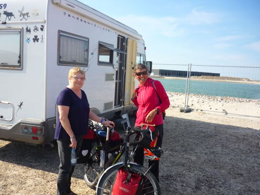 Avec Françoise, cycliste déterminée!