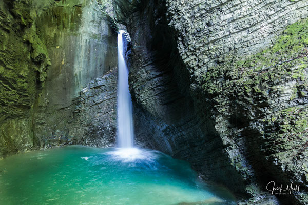 Kozjak Wasserfall, bei Kobarid, Slowenien
