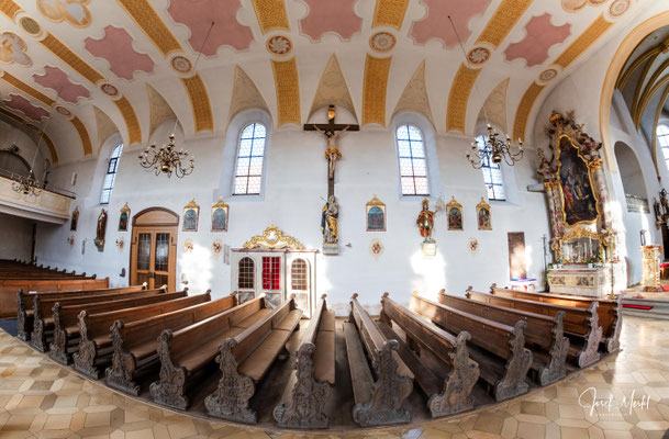 Schwarzhofen: Pfarrkirche Maria vom Siege, Fish-Eye-Objektiv