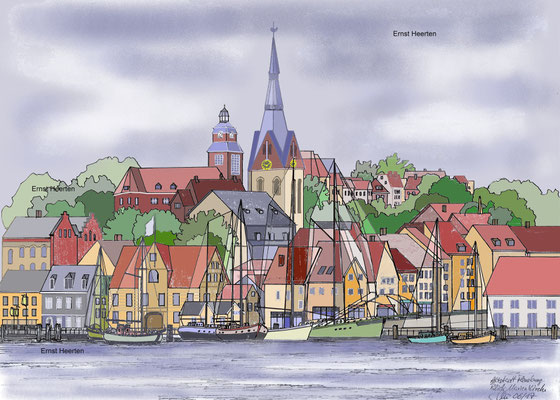 4.6 - Flensburg - alter Hafen / Altstadt  /    200.- €