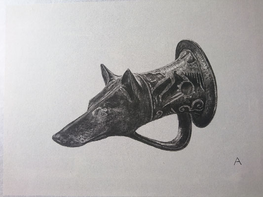 Dog-shaped rhyton. Artist collection.