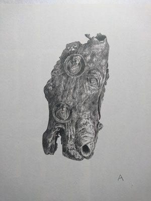 Ancient roman horse, 333 × 242mm, Artist collection.