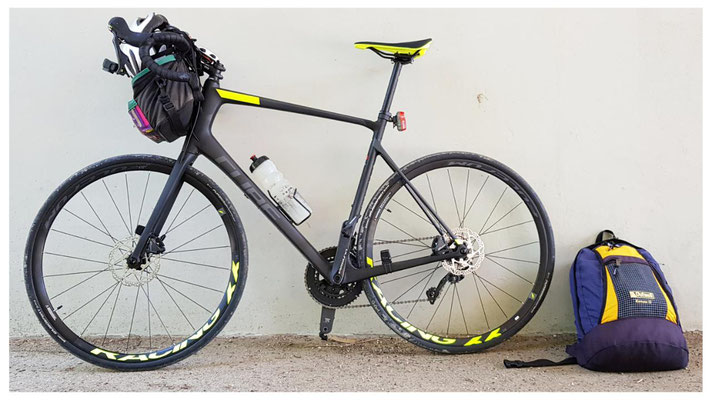 Das neue Rennrad mit Scheibenbremsen, & gesamtes Gepäck inklusive