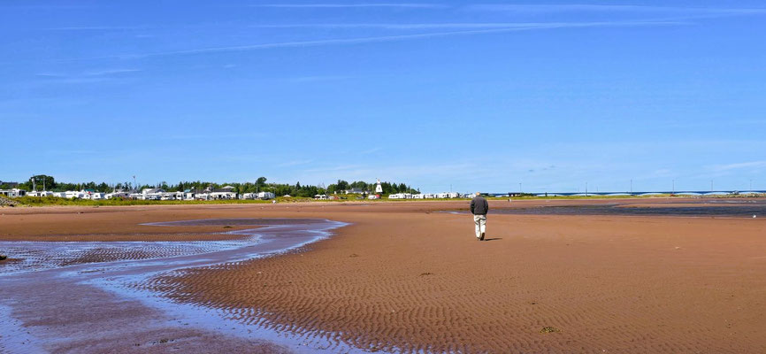 Windiger Spaziergang am Strand