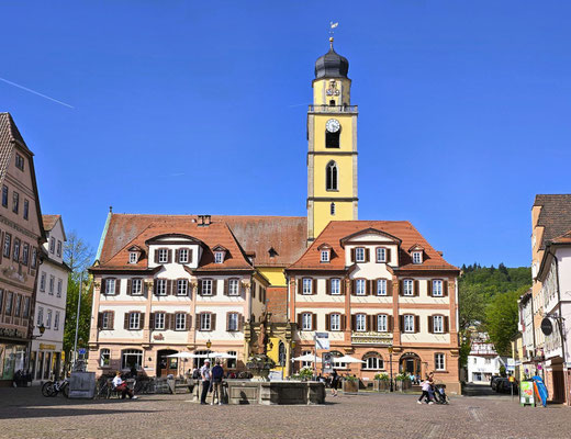 Marktplatz mit den Zwillingshäusern aus dem Jahre 1780....