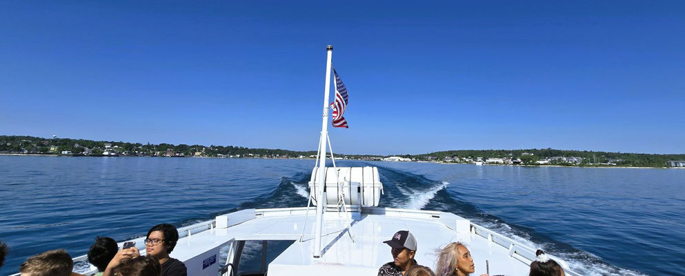 Abfahrt von Saint Ignace nach Mackinac Island....
