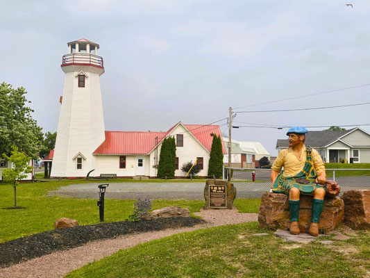 Lighthouse mit einem Einwanderer von den Hebriden