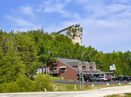 Aussichts-Felsen 'Castle Rock' in Saint Ignace