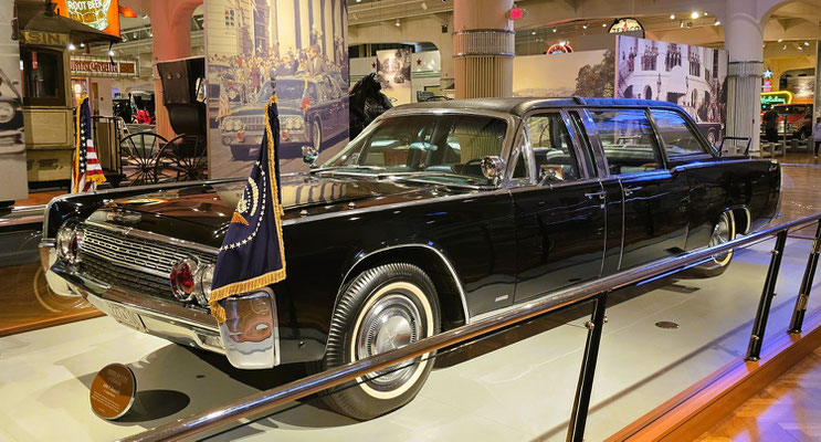 Die Limousine in der Präsident Kennedy 1963 erschossen wurde